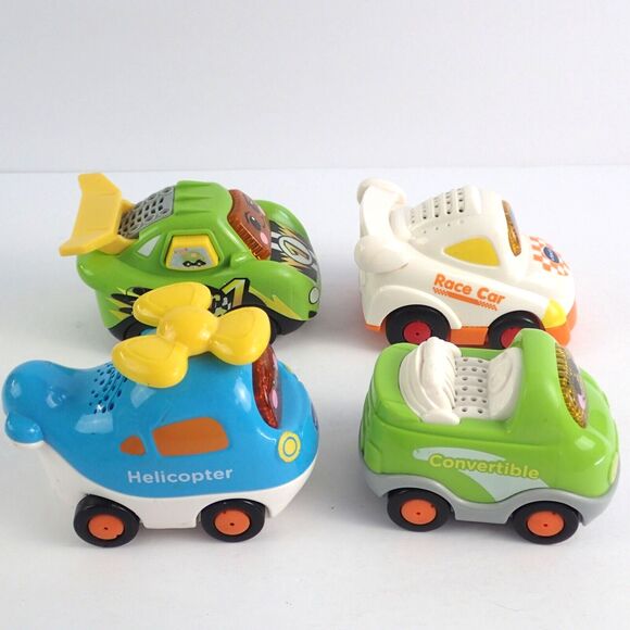 Vtech Go Go Smart Wheels Cars Lot Of 5 Airplane Helicopter Convertible Race Car - Picture 3 of 16
